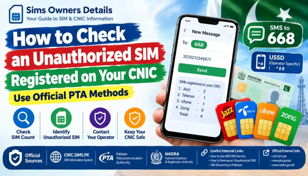 Check an Unauthorized SIM Registered on Your CNIC