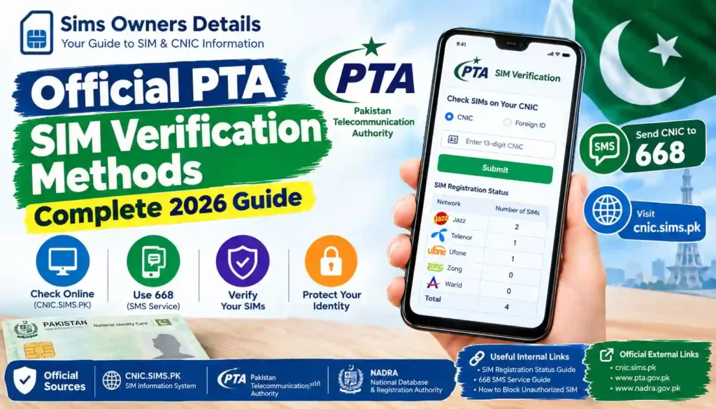 Official PTA SIM Verification Methods