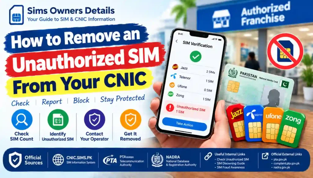 Remove an Unauthorized SIM From Your CNIC
