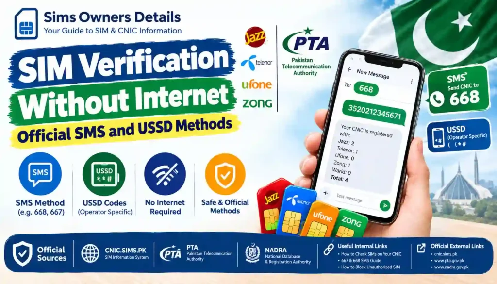SIM Verification Without Internet – Official SMS & USSD Methods in Pakistan