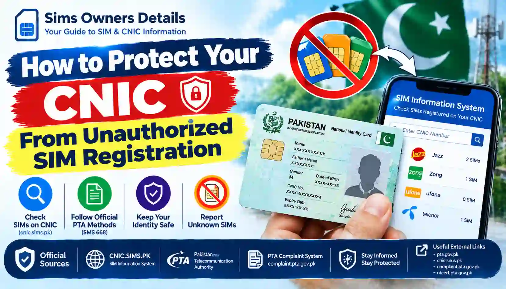 Protect Your CNIC From Unauthorized SIM Registration