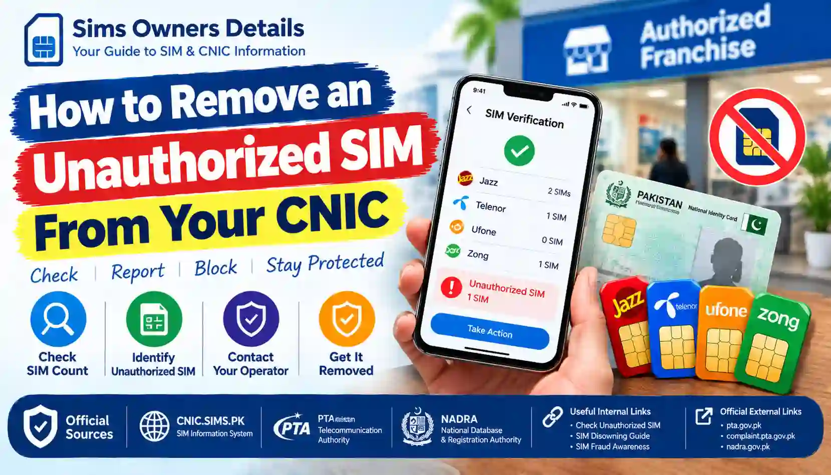 Remove an Unauthorized SIM From Your CNIC